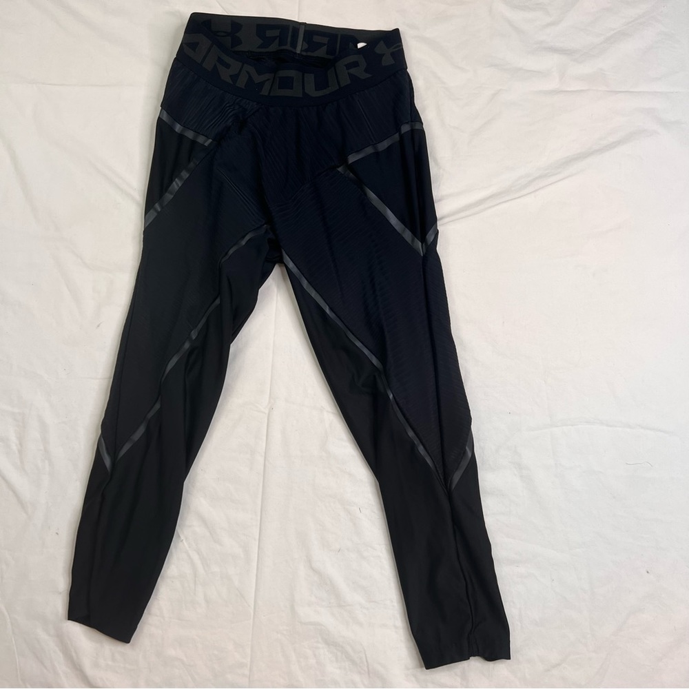 Under Armour Women’s Yoga Compression Capri Leggings Black Size M L051022 - Picture 1 of 5